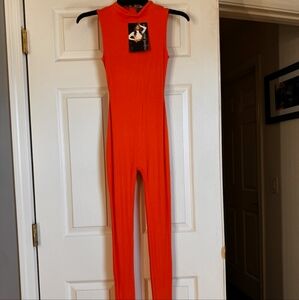 Naked Wardrobe Sleeveless Sculpt Jumpsuit